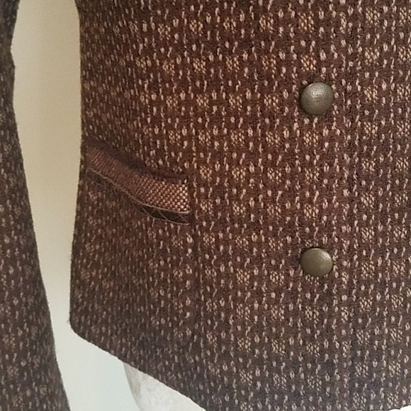 Tahari Tweed Velvet Jacket Size Small Petite - Picture 3 of 8